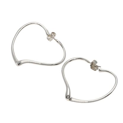 TIFFANY&Co.   earring Open heart hoop Silver Ladies