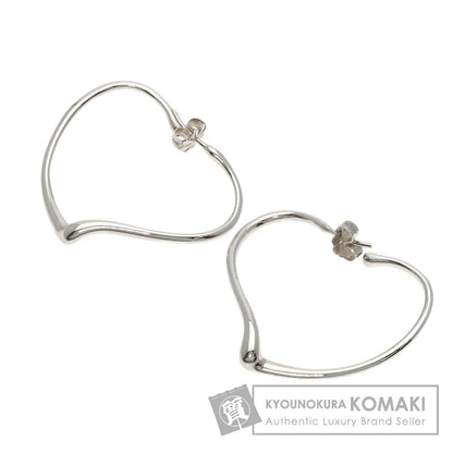 TIFFANY&Co.   earring Open heart hoop Silver Ladies