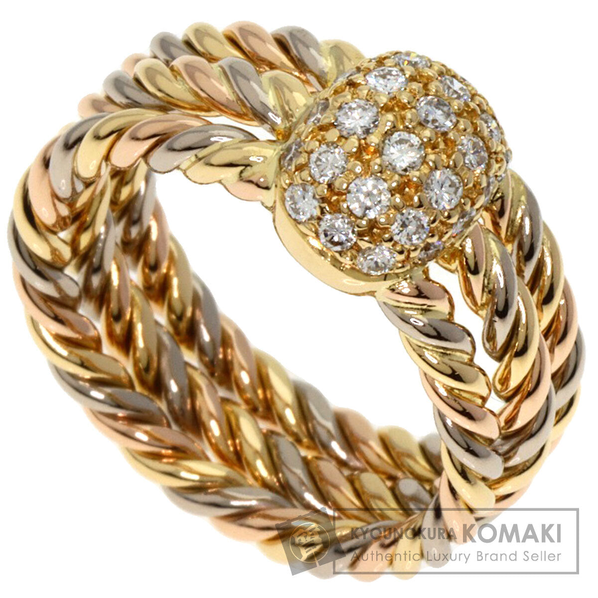 CARTIER   Ring Cassiopeia Three Color Diamond #55 K18 Yellow Gold K18 White GoldLadies