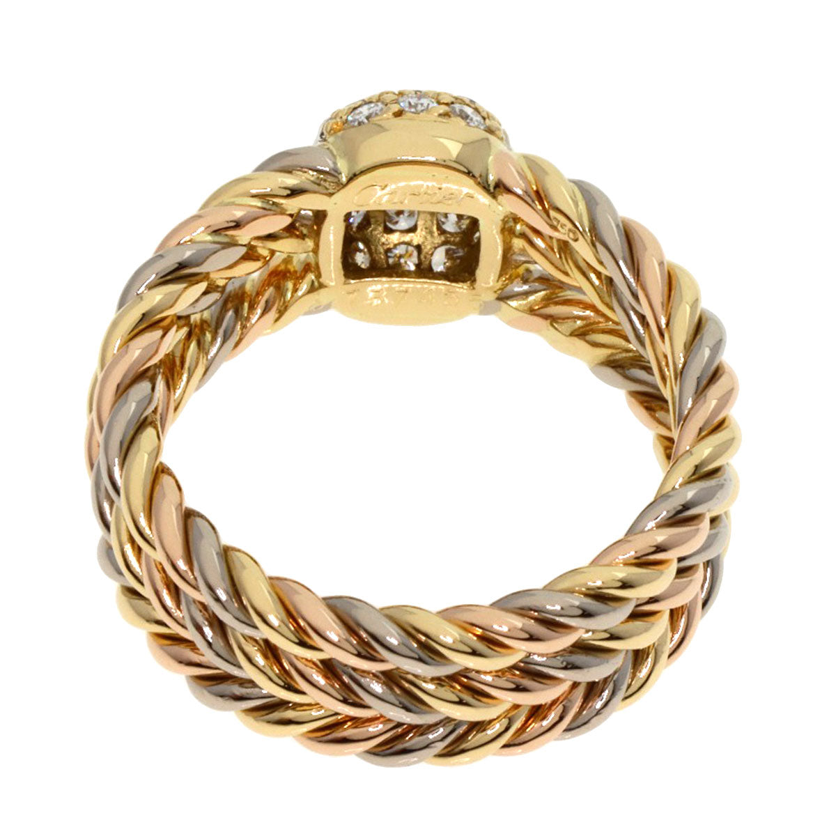 CARTIER   Ring Cassiopeia Three Color Diamond #55 K18 Yellow Gold K18 White GoldLadies