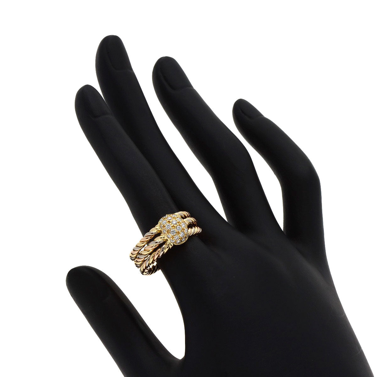 CARTIER   Ring Cassiopeia Three Color Diamond #55 K18 Yellow Gold K18 White GoldLadies