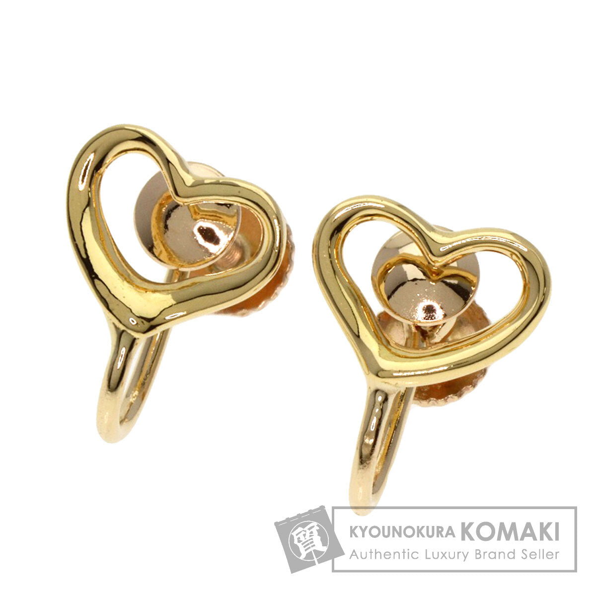 TIFFANY&Co.   Earring Open heart K18 Yellow Gold 14KLadies