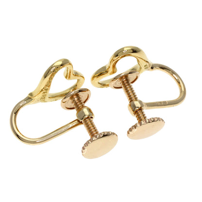 TIFFANY&Co. Open heart Earring K18 Yellow Gold 14KLadies [Used]