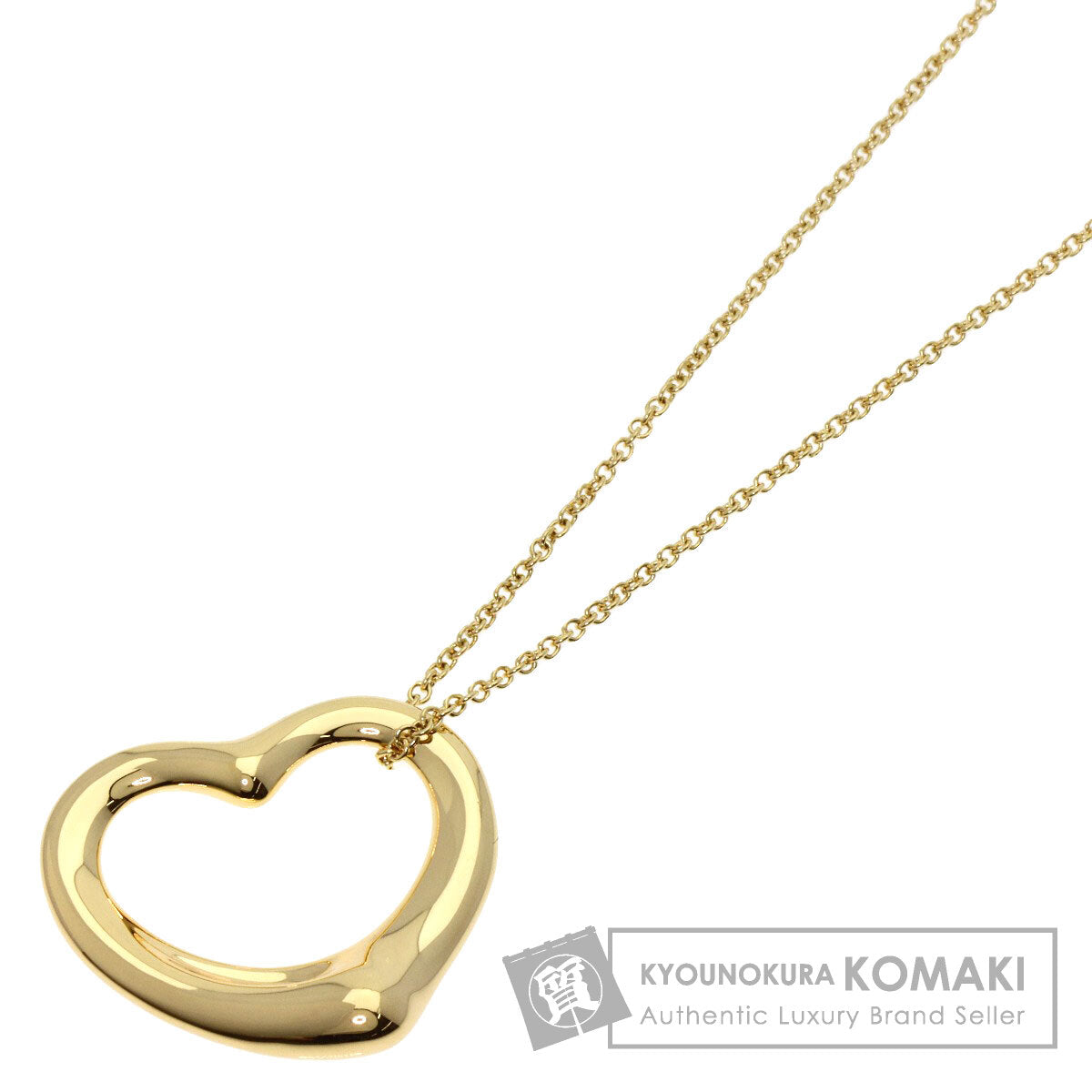 TIFFANY&Co.   Necklace Open heart K18 Yellow Gold Ladies