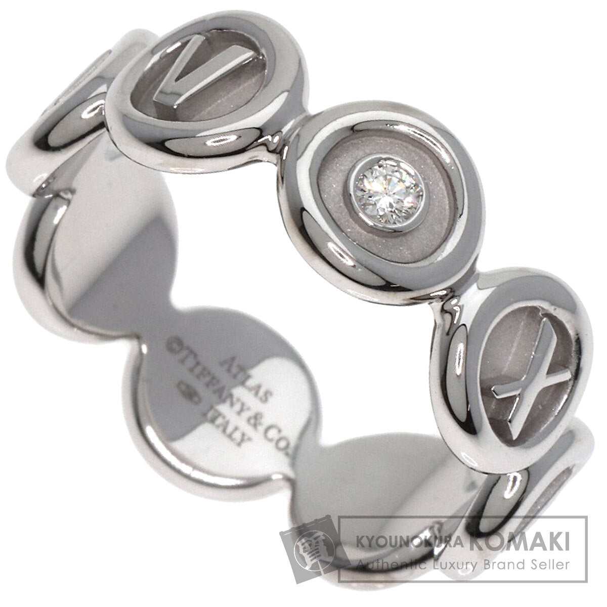 TIFFANY&Co.   Ring Atlas 1P Diamond K18 White Gold Ladies