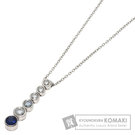 TIFFANY&Co.   Necklace Jazz Drop Sapphire Diamond Platinum PT950 Ladies