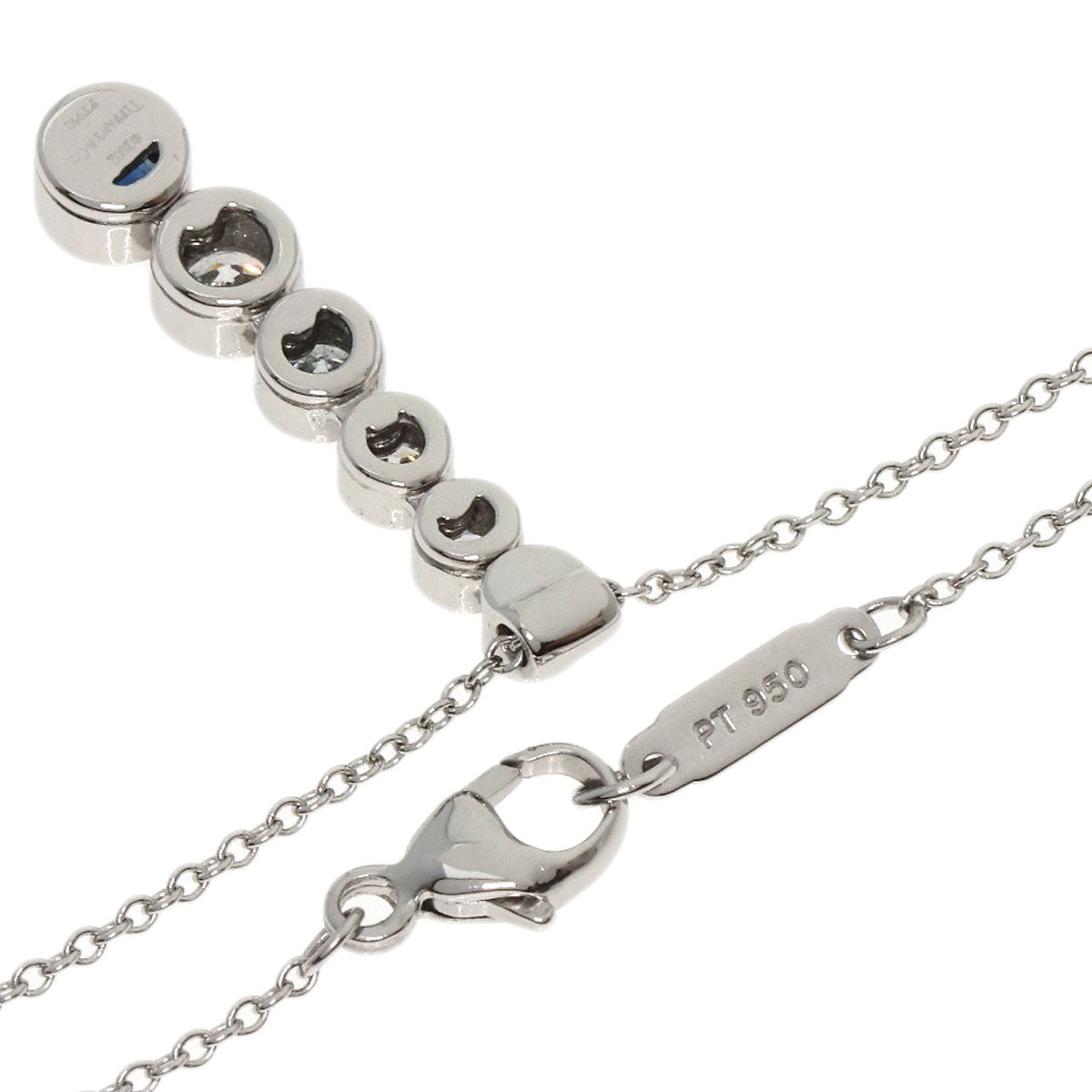 TIFFANY&Co.   Necklace Jazz Drop Sapphire Diamond Platinum PT950 Ladies