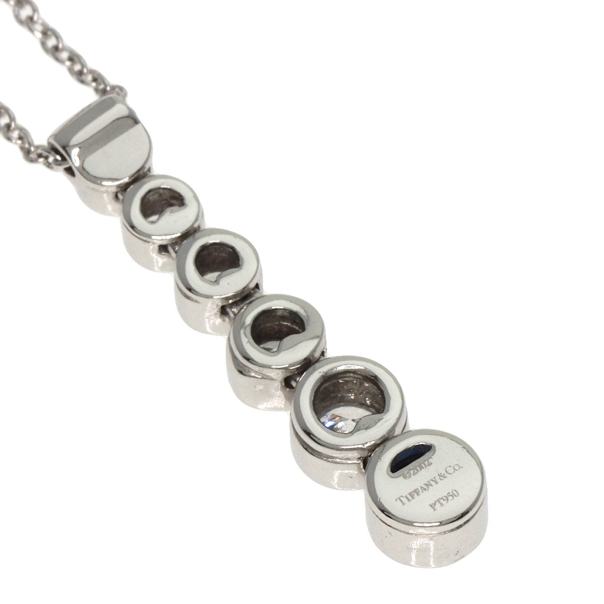 TIFFANY&Co.   Necklace Jazz Drop Sapphire Diamond Platinum PT950 Ladies