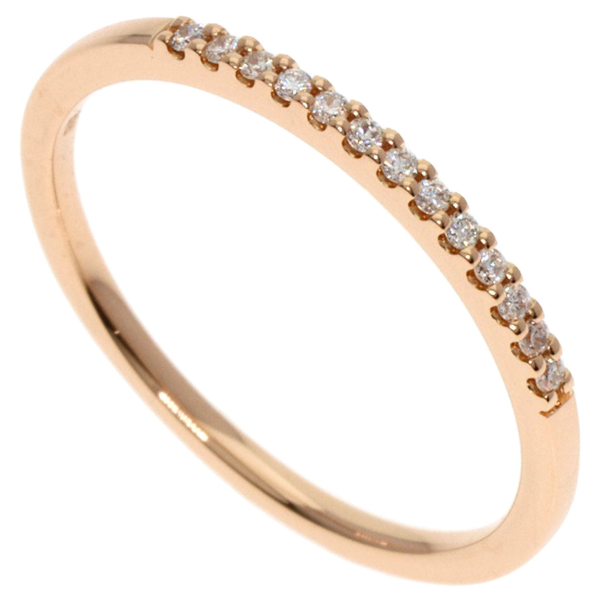 4℃   Ring Half Eternity Diamond K18 Pink Gold Ladies