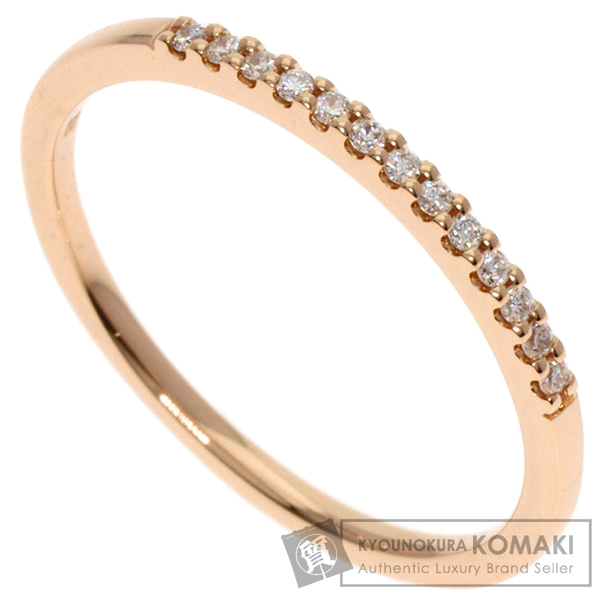 4℃   Ring Half Eternity Diamond K18 Pink Gold Ladies