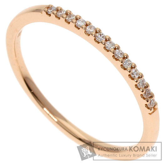 4℃   Ring Half Eternity Diamond K18 Pink Gold Ladies