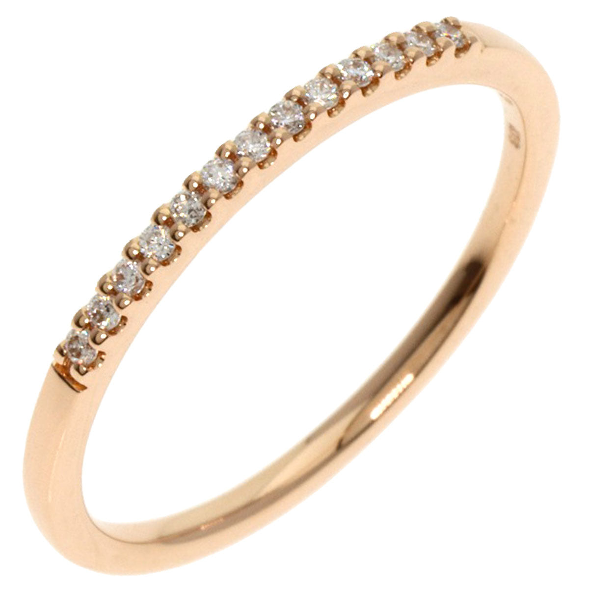 4℃   Ring Half Eternity Diamond K18 Pink Gold Ladies