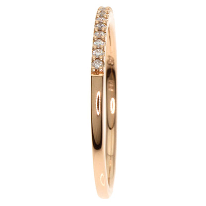 4℃   Ring Half Eternity Diamond K18 Pink Gold Ladies