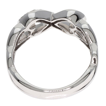 TIFFANY&Co. Double Loving Heart Diamond Ring K18 White Gold Ladies [Used]