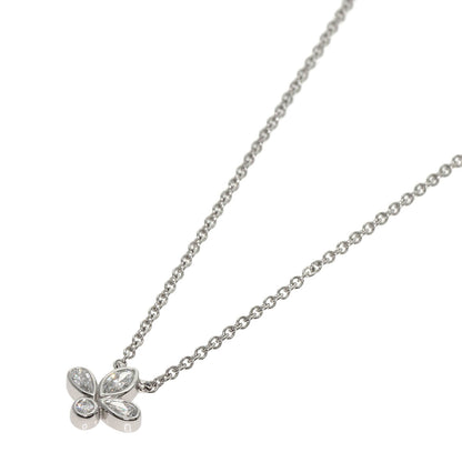 TIFFANY&Co. Fleur de lis Diamond Necklace Platinum PT950 Ladies [Used]