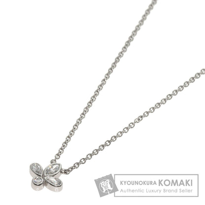 TIFFANY&Co. Fleur de lis Diamond Necklace Platinum PT950 Ladies [Used]
