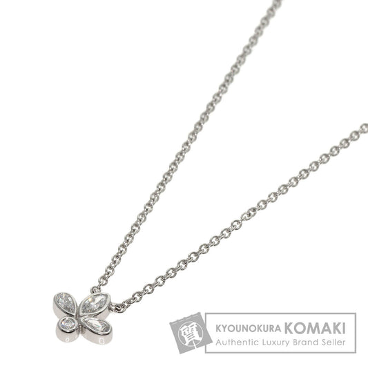 TIFFANY&Co. Fleur de lis Diamond Necklace Platinum PT950 Ladies [Used]