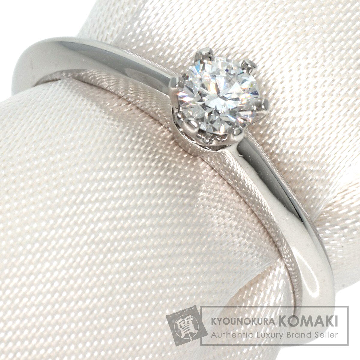 TIFFANY&Co.   Ring Solitaire Knife Edge 1P Diamond Platinum PT950 Ladies