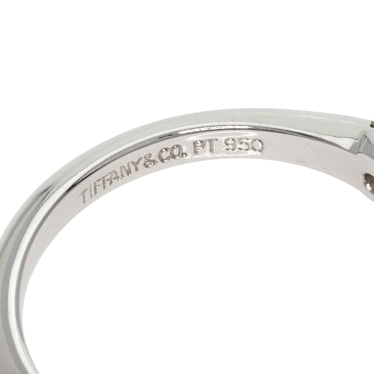 TIFFANY&Co.   Ring Solitaire Knife Edge 1P Diamond Platinum PT950 Ladies