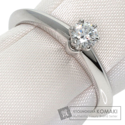 TIFFANY&Co. Solitaire Knife Edge 1P Diamond Ring Platinum PT950 Ladies [Used]