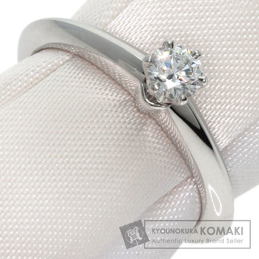 TIFFANY&Co. Solitaire Knife Edge 1P Diamond Ring Platinum PT950 Ladies [Used]