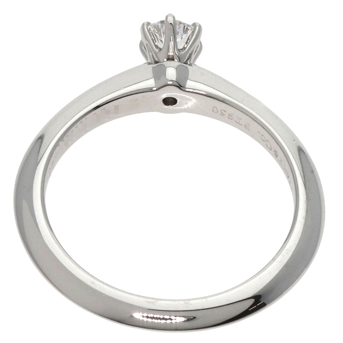 TIFFANY&Co. Solitaire Knife Edge 1P Diamond Ring Platinum PT950 Ladies [Used]