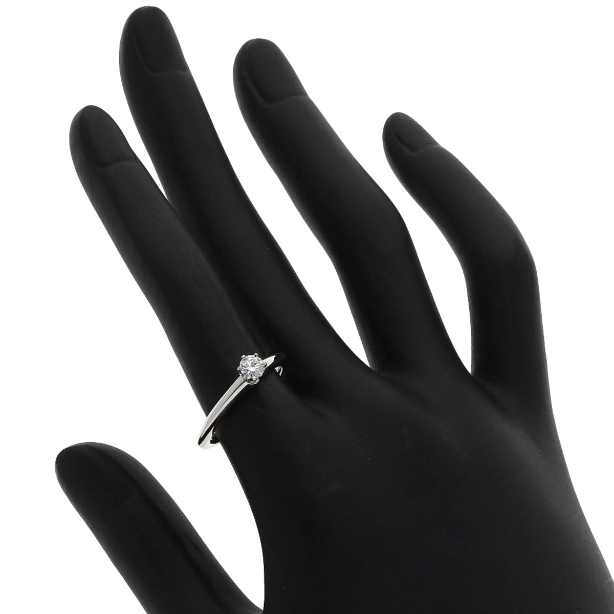 TIFFANY&Co. Solitaire Knife Edge 1P Diamond Ring Platinum PT950 Ladies [Used]