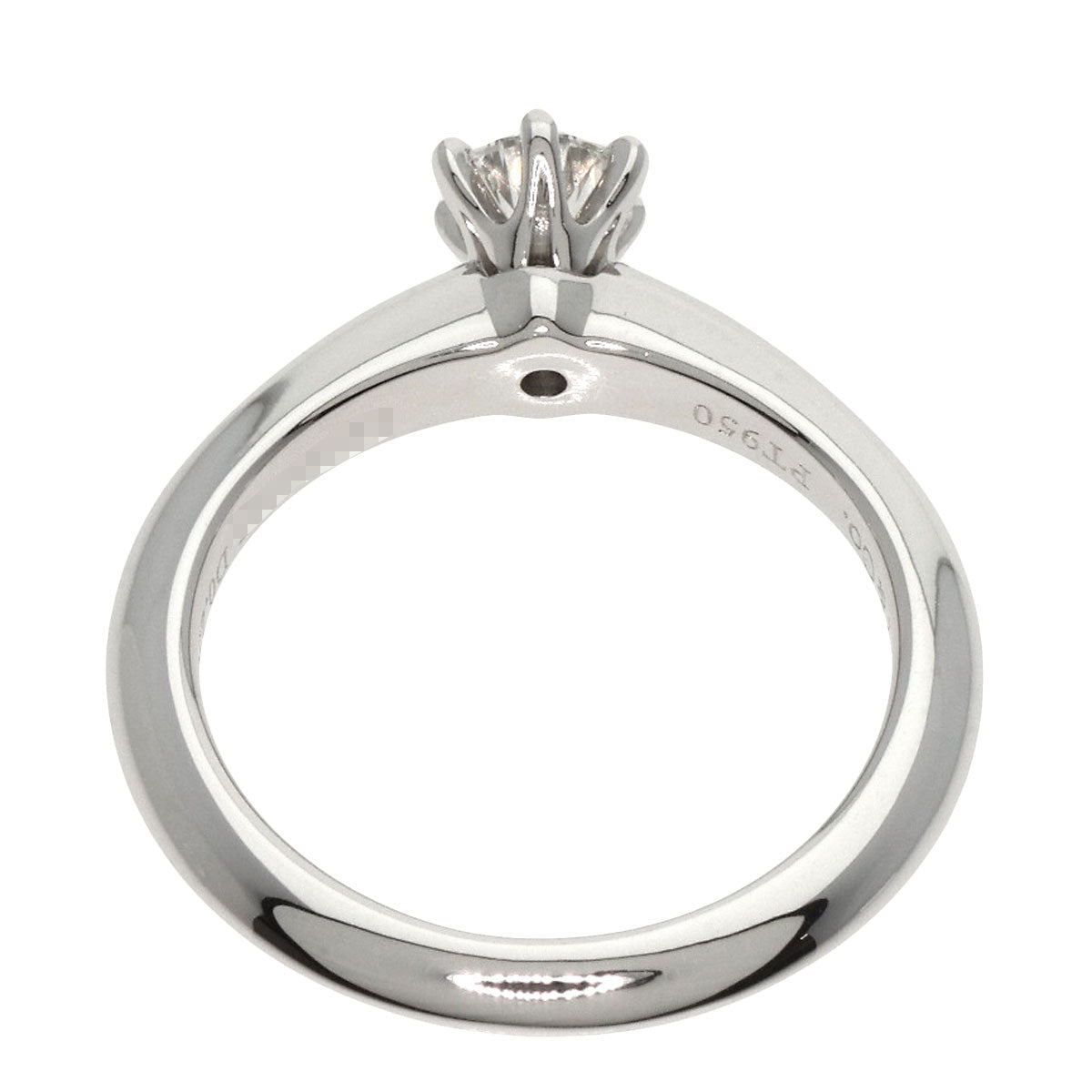 TIFFANY&Co. Solitaire Knife Edge 1P Diamond Ring Platinum PT950 Ladies [Used]