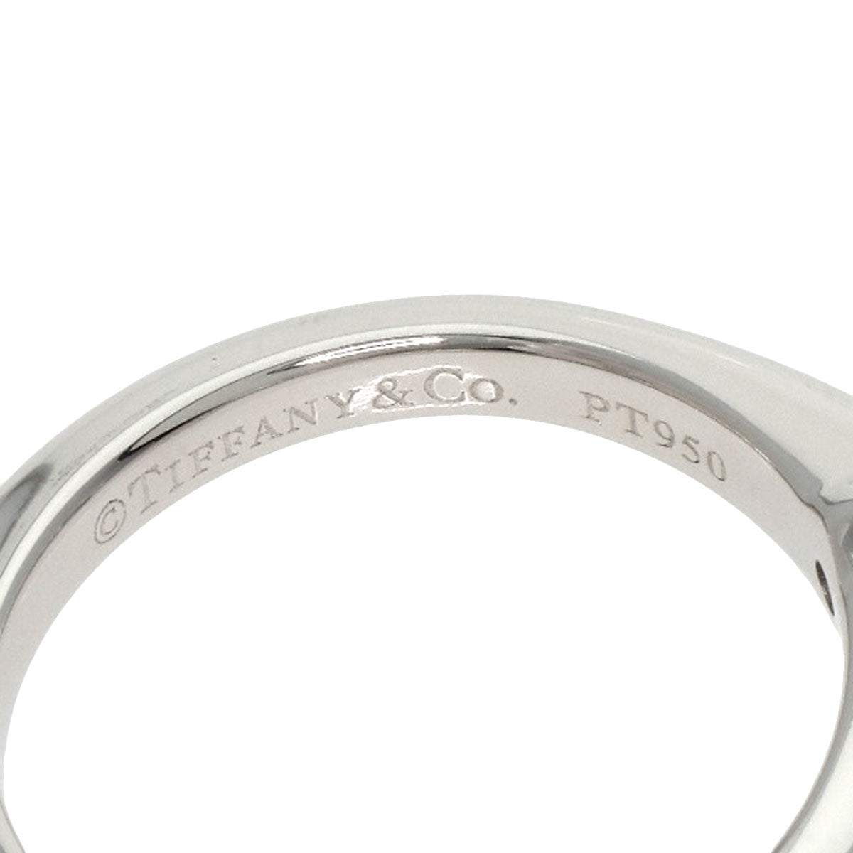 TIFFANY&Co. Solitaire Knife Edge 1P Diamond Ring Platinum PT950 Ladies [Used]