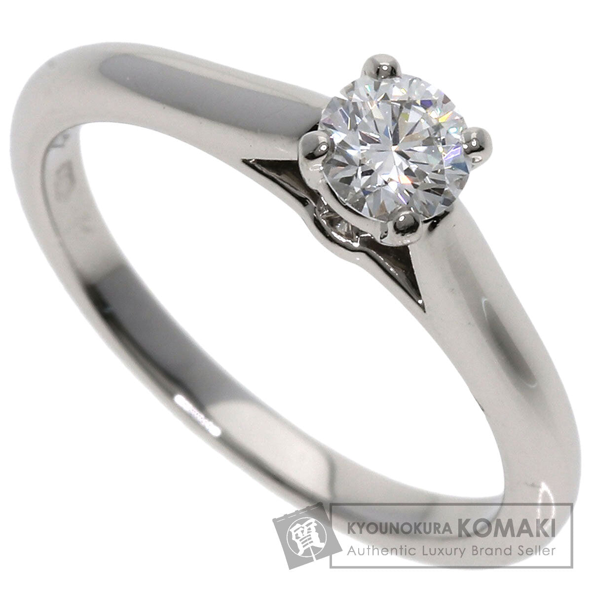 CARTIER Solitaire 1P Diamond #46 Ring Platinum PT950 Ladies [Used]