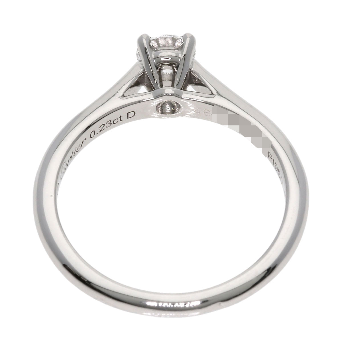 CARTIER Solitaire 1P Diamond #46 Ring Platinum PT950 Ladies [Used]