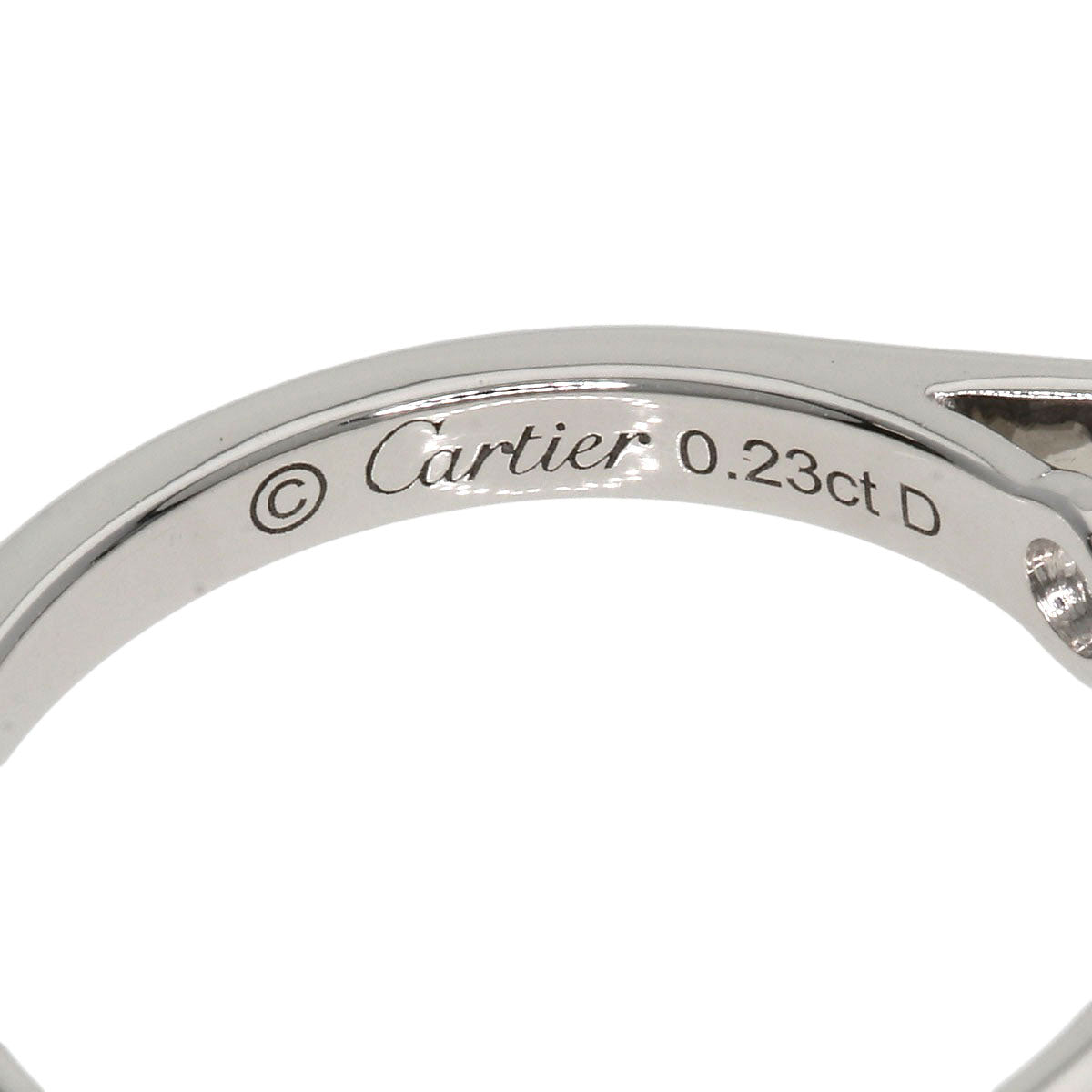 CARTIER Solitaire 1P Diamond #46 Ring Platinum PT950 Ladies [Used]