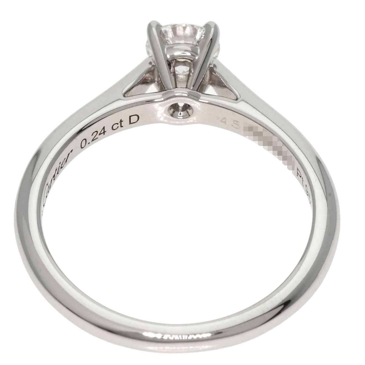 CARTIER Solitaire Diamond #45 Ring Platinum PT950 Ladies [Used]