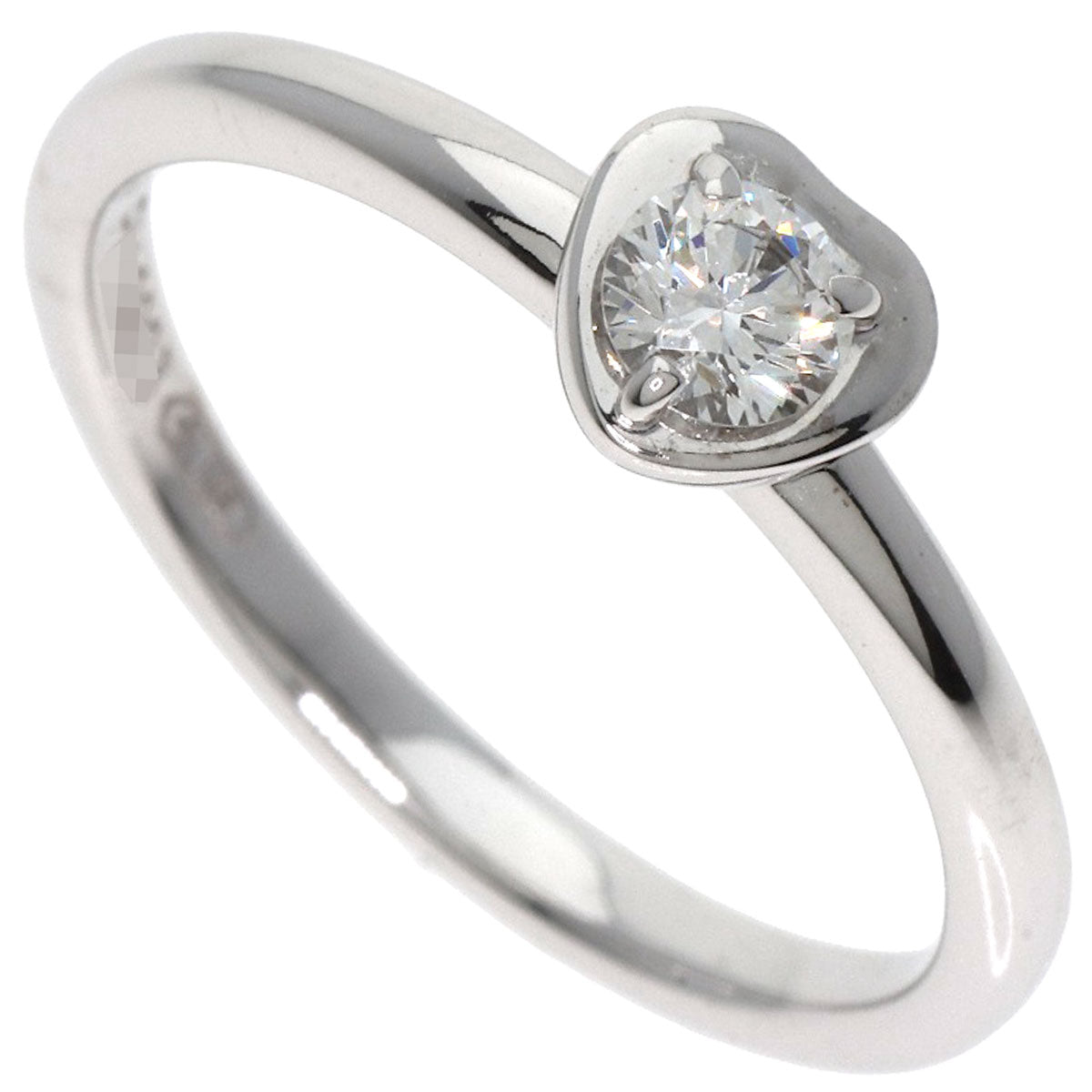 CARTIER Diamant Legend Heart Diamond #48 Ring K18 White Gold Ladies [Used]