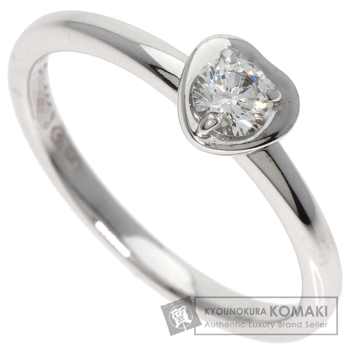 CARTIER Diamant Legend Heart Diamond #48 Ring K18 White Gold Ladies [Used]