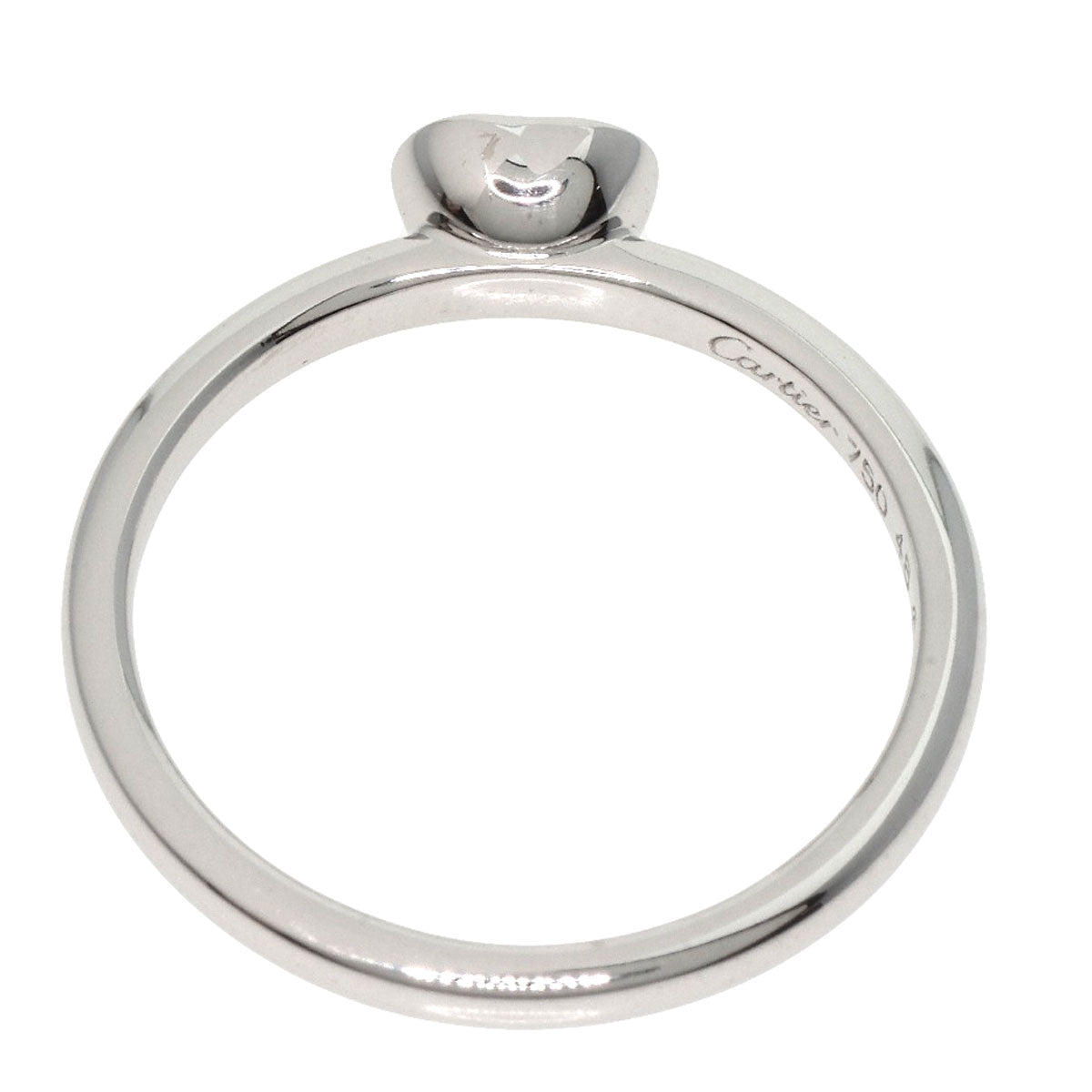 CARTIER Diamant Legend Heart Diamond #48 Ring K18 White Gold Ladies [Used]