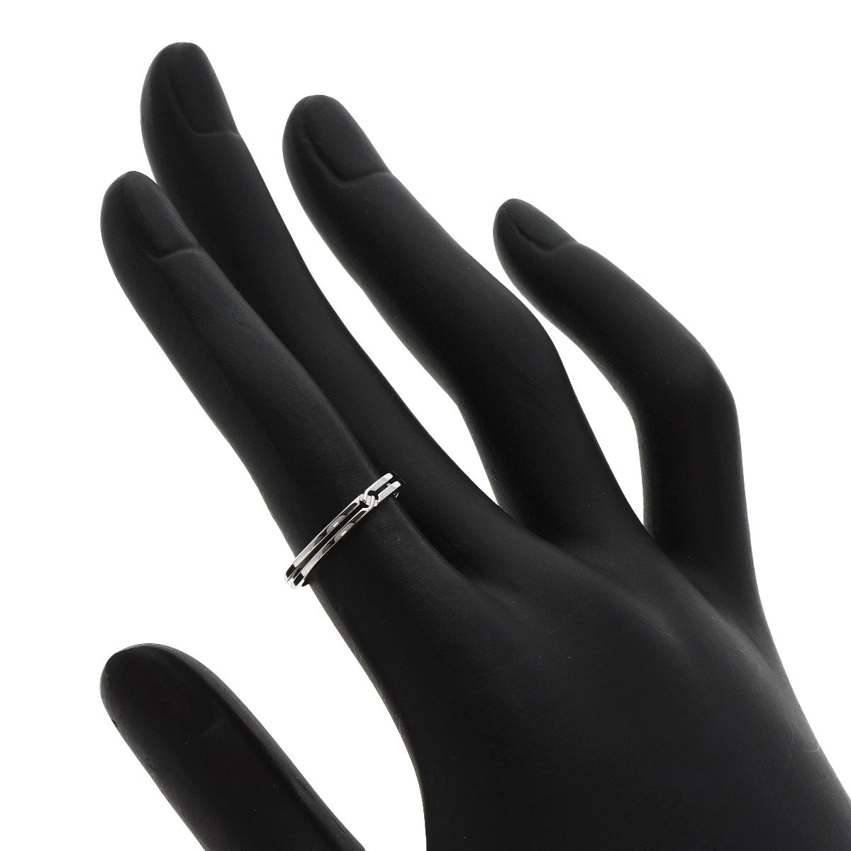 GUCCI   Ring Infinity 0.1" #8 K18 White Gold Ladies