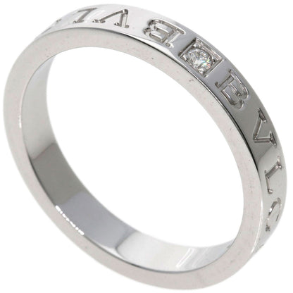 BVLGARI   Ring Double logo 1P Diamond K18 White Gold mens