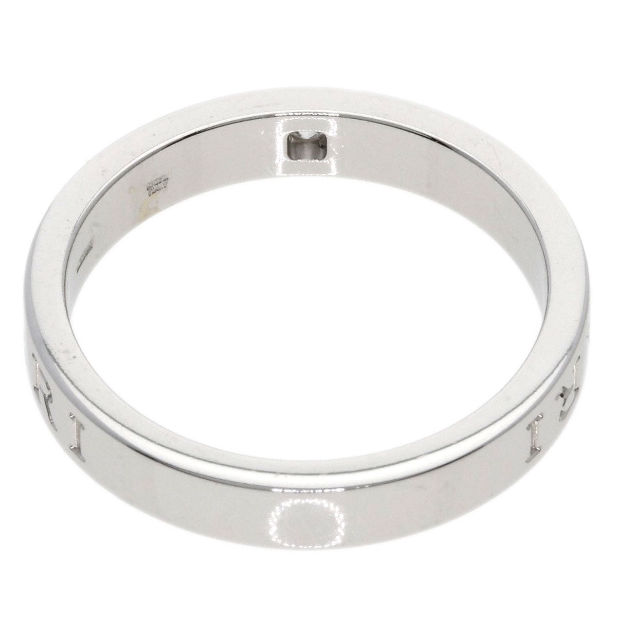 BVLGARI   Ring Double logo 1P Diamond K18 White Gold mens