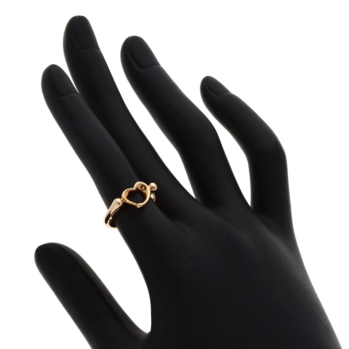TIFFANY&Co. Open heart Ring K18 Pink Gold Ladies [Used]