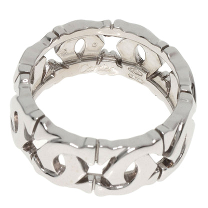CARTIER Entrelaces #50 Ring K18 White Gold Ladies [Used]