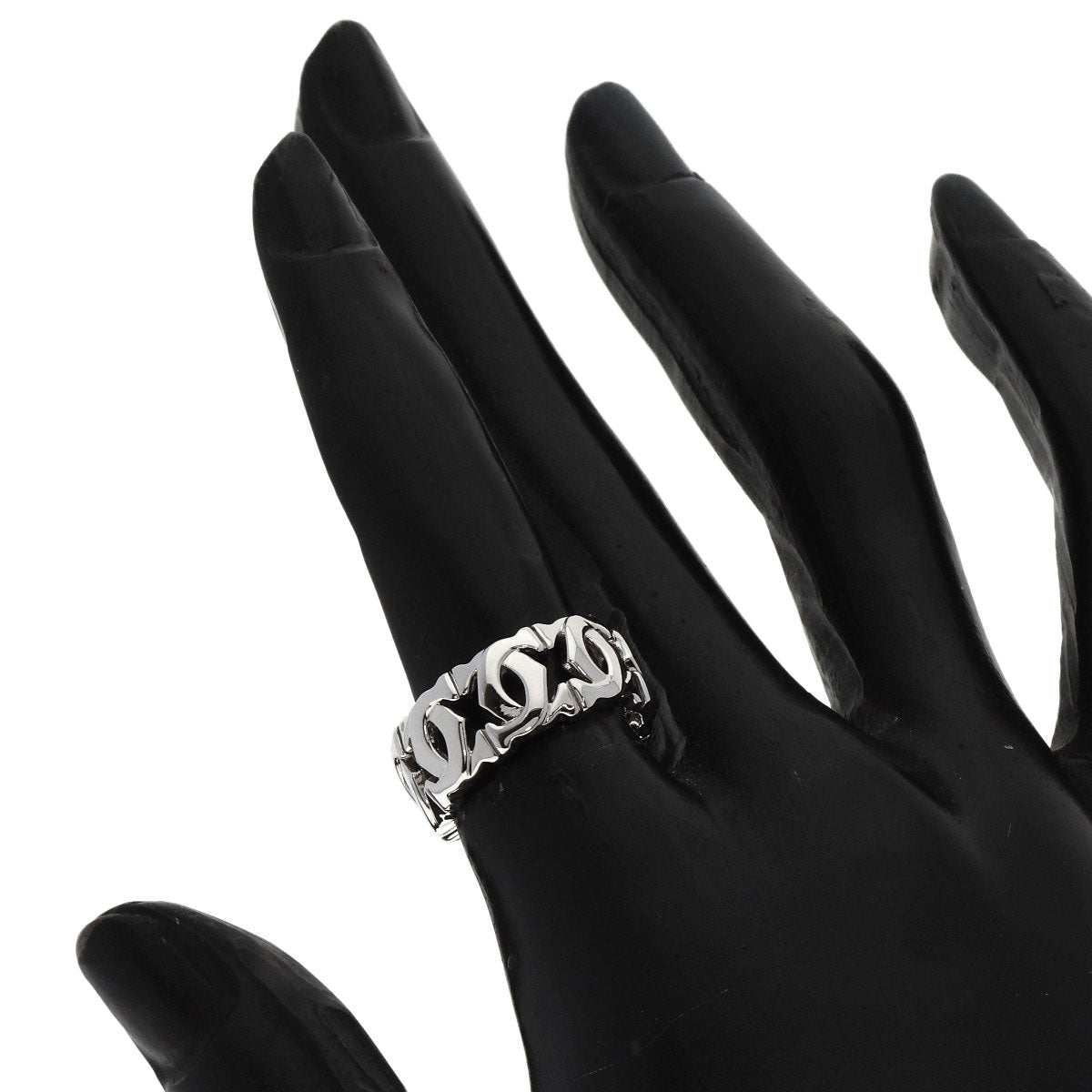 CARTIER Entrelaces #50 Ring K18 White Gold Ladies [Used]