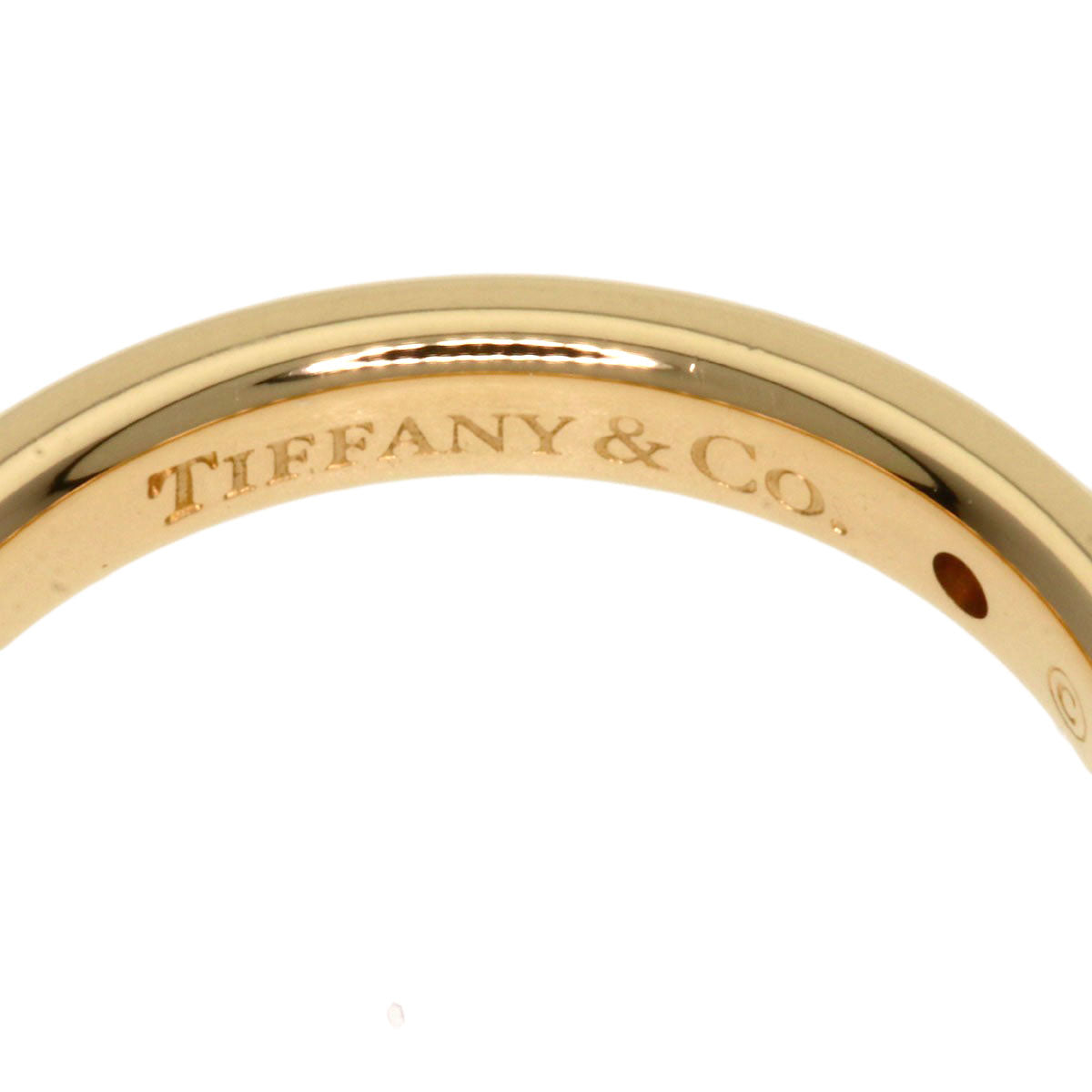 TIFFANY&Co.   Ring Stacking band 1P Diamond K18 Pink Gold Ladies