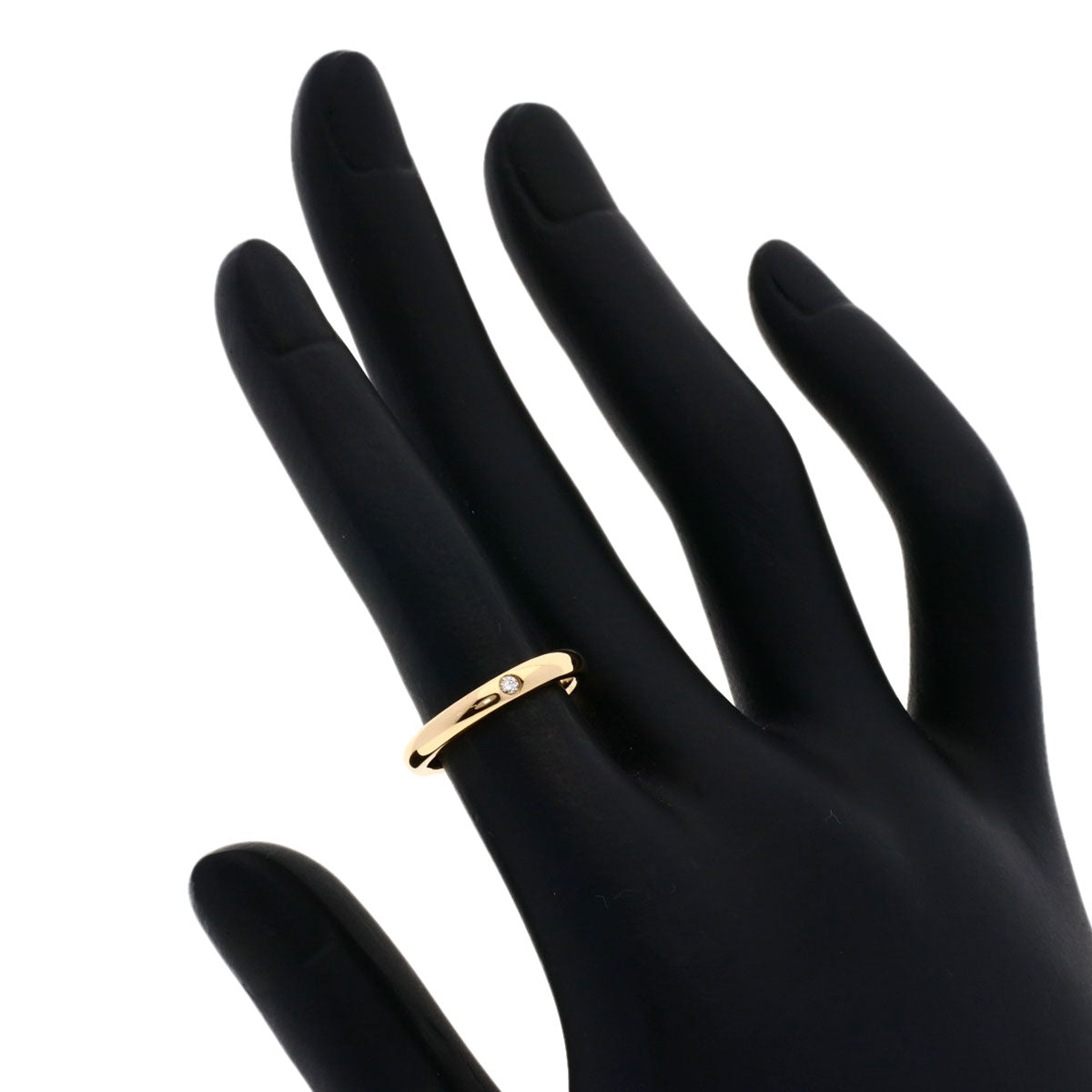 TIFFANY&Co.   Ring Stacking band 1P Diamond K18 Pink Gold Ladies