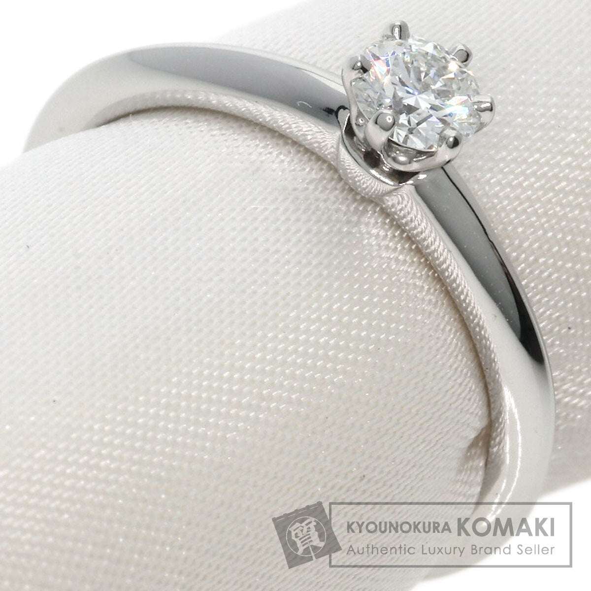 TIFFANY&Co.   Ring Solitaire Knife Edge Diamond Platinum PT950 Ladies