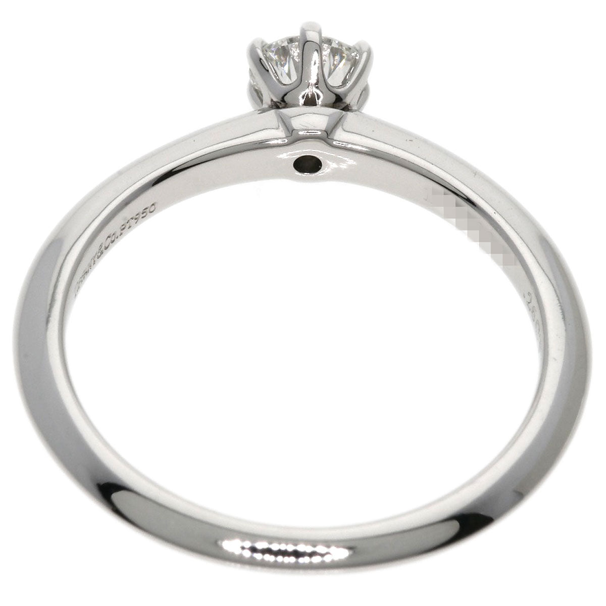 TIFFANY&Co.   Ring Solitaire Knife Edge Diamond Platinum PT950 Ladies