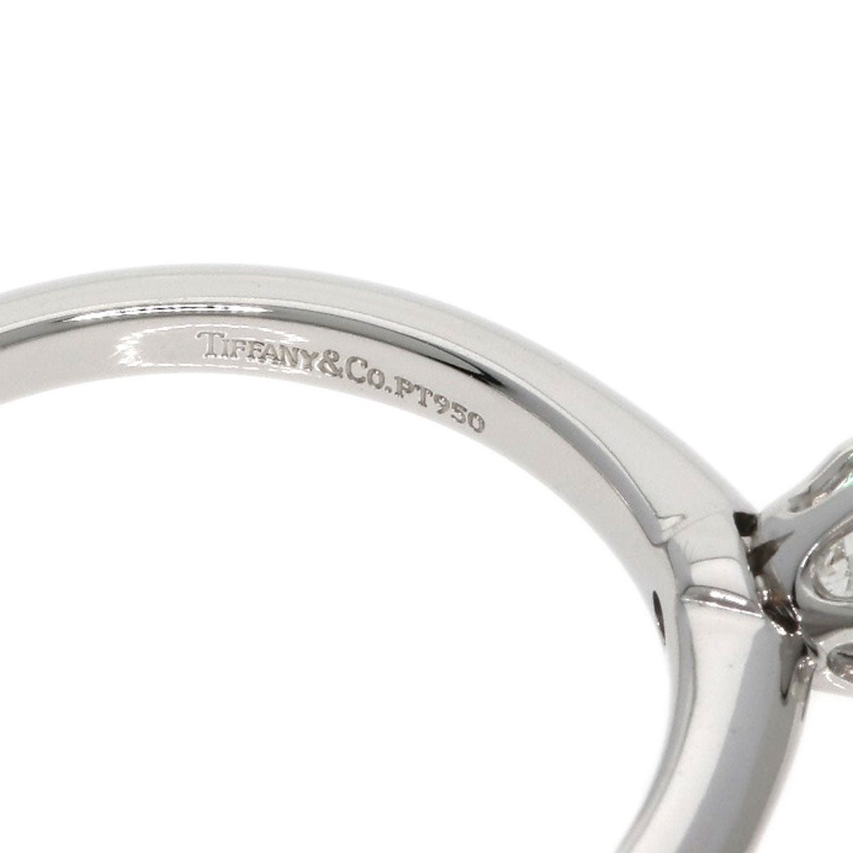 TIFFANY&Co.   Ring Solitaire Knife Edge Diamond Platinum PT950 Ladies
