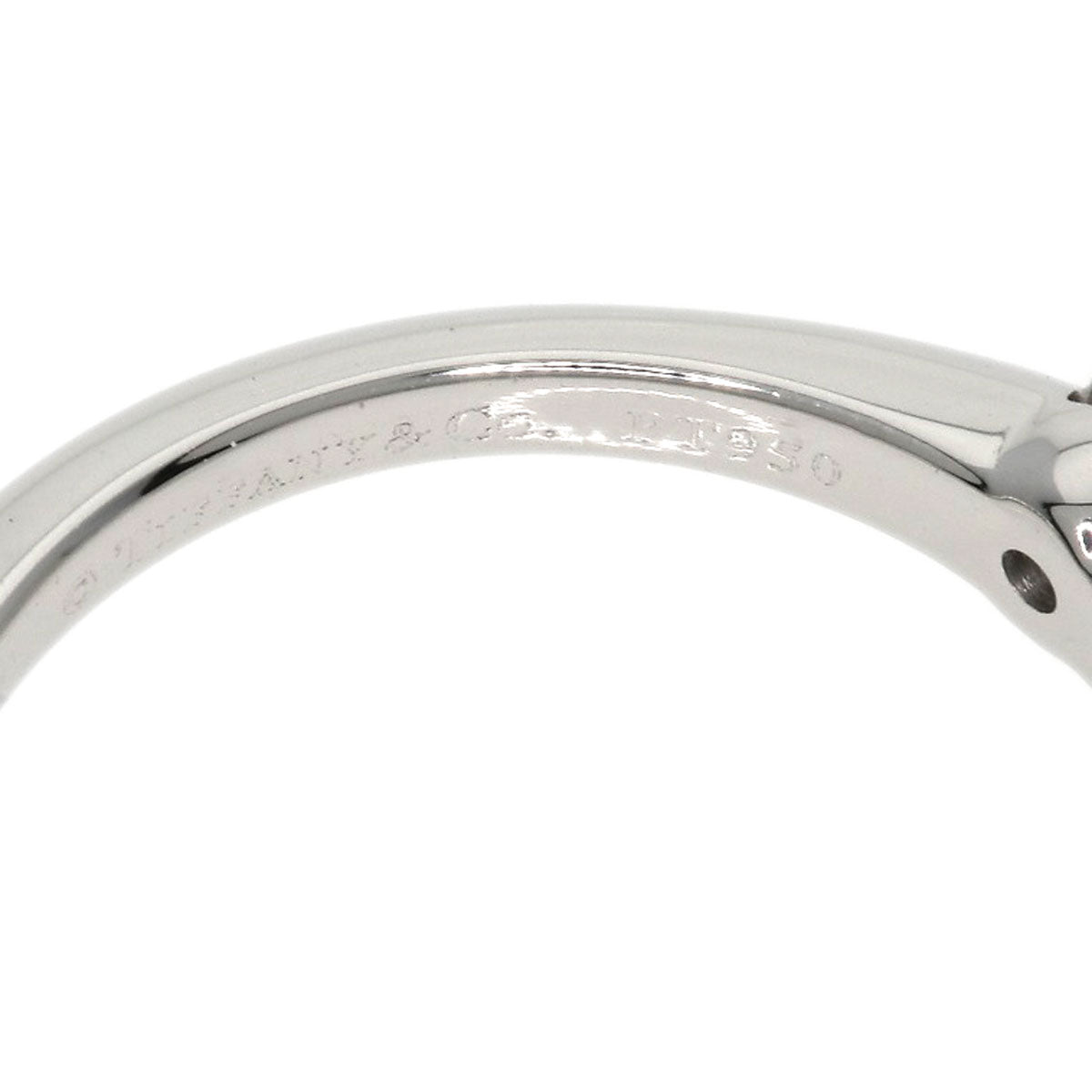 TIFFANY&Co.   Ring Solitaire Knife Edge Diamond Platinum PT950 Ladies