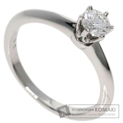TIFFANY&Co. Solitaire Knife Edge Diamond Ring Platinum PT950 Ladies [Used]