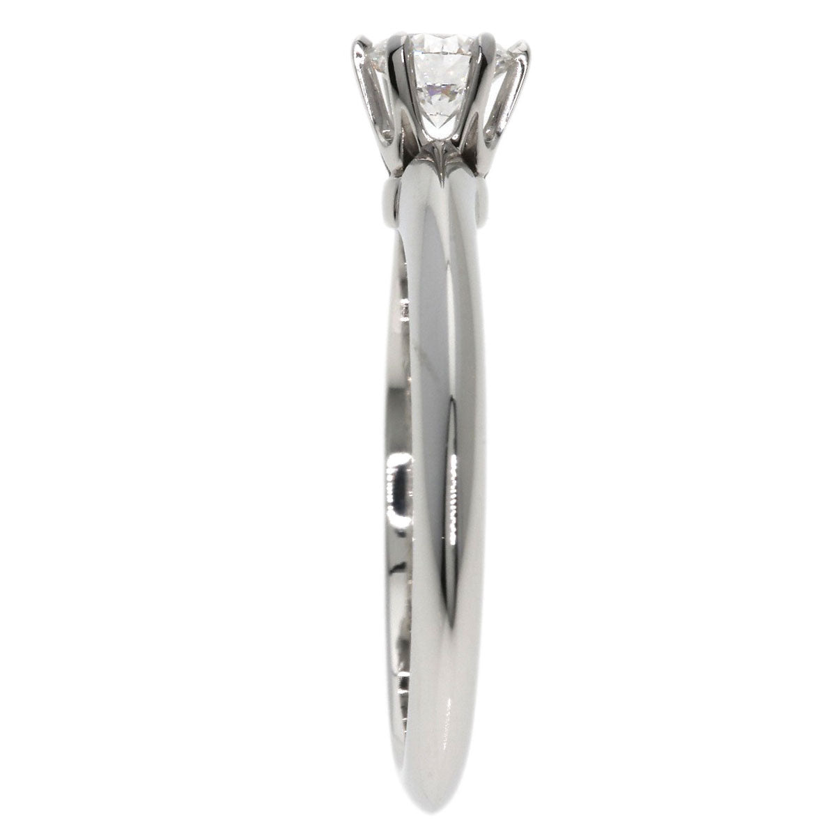 TIFFANY&Co. Solitaire Knife Edge Diamond Ring Platinum PT950 Ladies [Used]